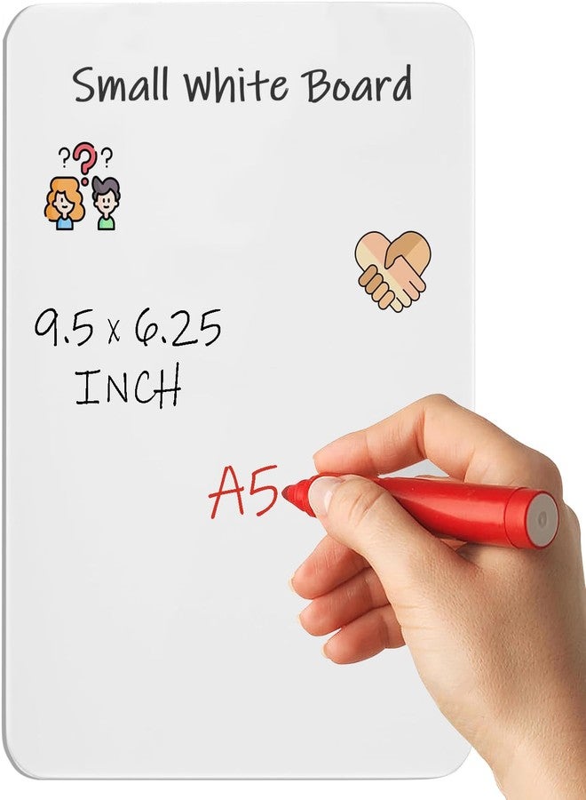 AccuPrints لوحة بيضاء صغيرة قابلة للمسح الجاف على الوجهين من AccuPrints A5 مع قلمين (9.5 بوصة × 6.25 بوصة) محمولة (أقلام حبر أسود) - Image 1